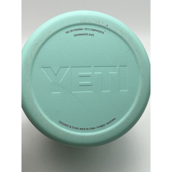 YETI Rambler 14 Oz Stainless Steel Mug Seafoam Teal Green Insulated Travel Mug - Picture 5 of 6